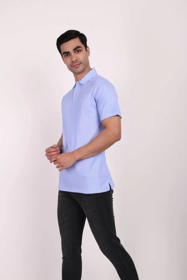 One_Sky_Solid_Men_Polo_Neck_Light_Blue_T-Shirt